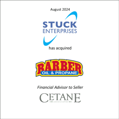 Cetane Announces the Sale of Barber Oil Company