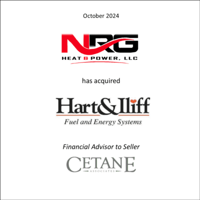 Cetane Announces the Sale of Hart and Iliff
