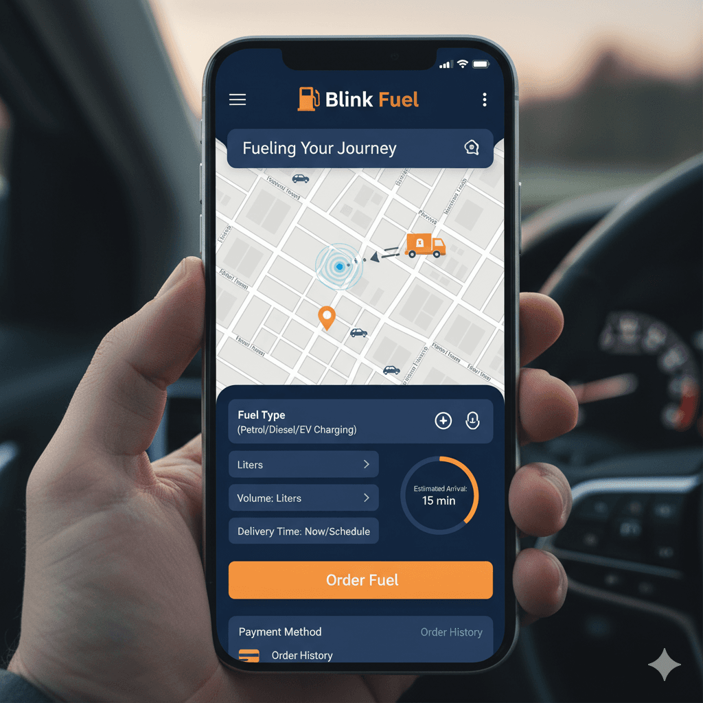 BlinkFuel branded app screenshot